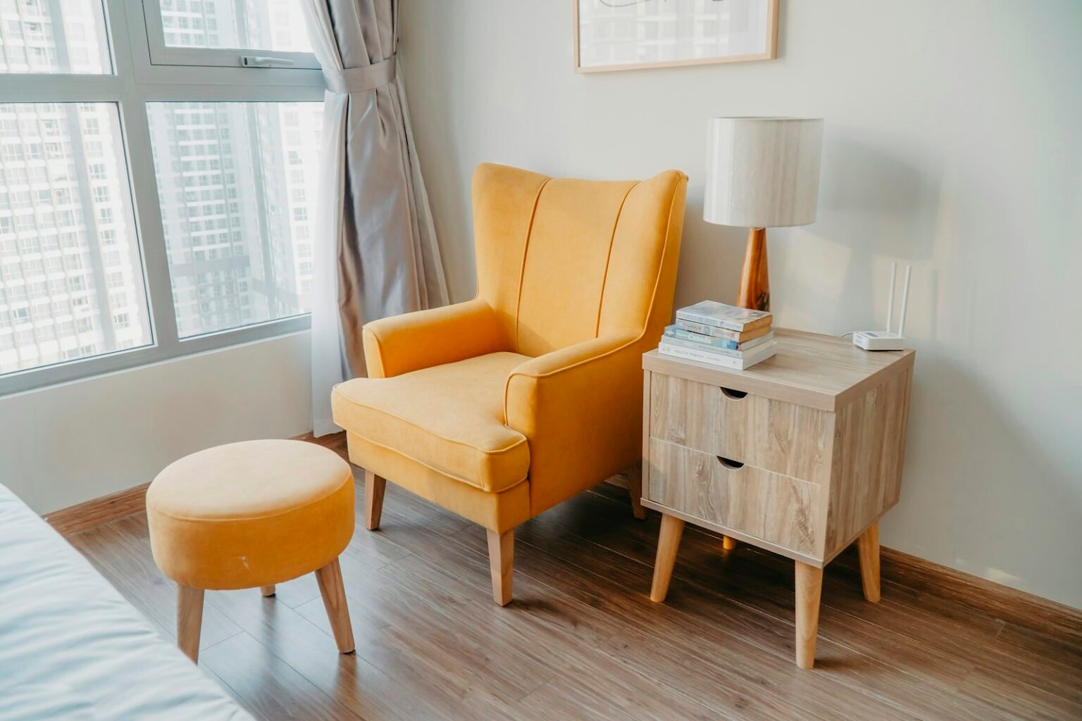 Furnished living room after move